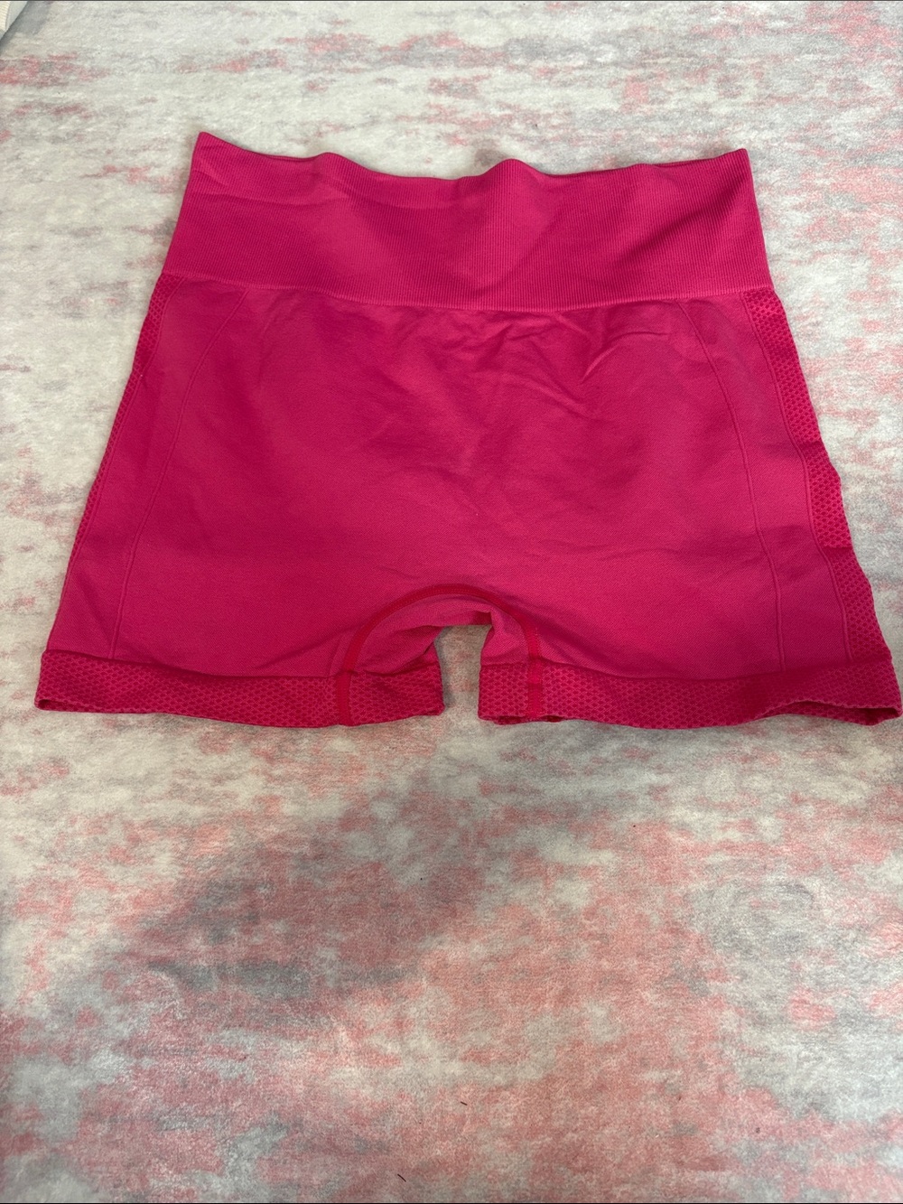 High-Waist Hot Pink Athletic Bike Shorts